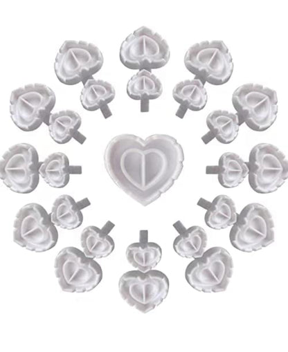 Heart Shape Fanning Glue Rings