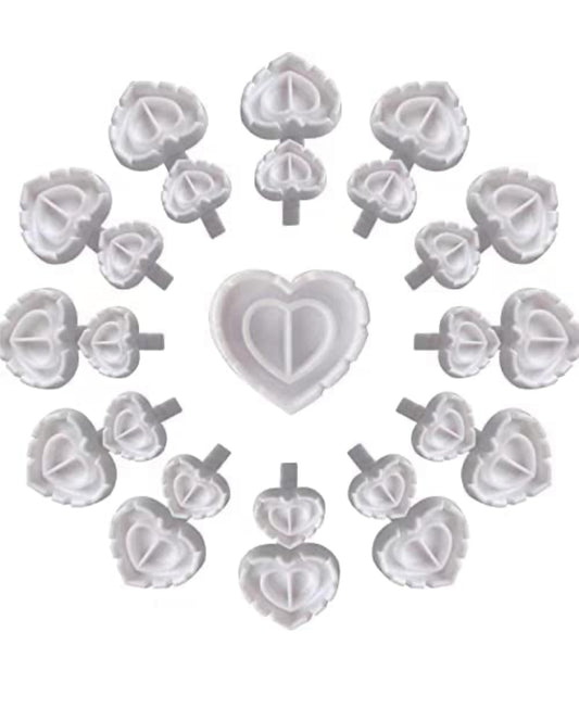 Heart Shape Fanning Glue Rings