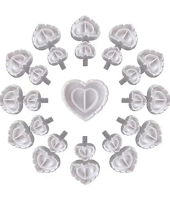 Heart Shape Fanning Glue Rings